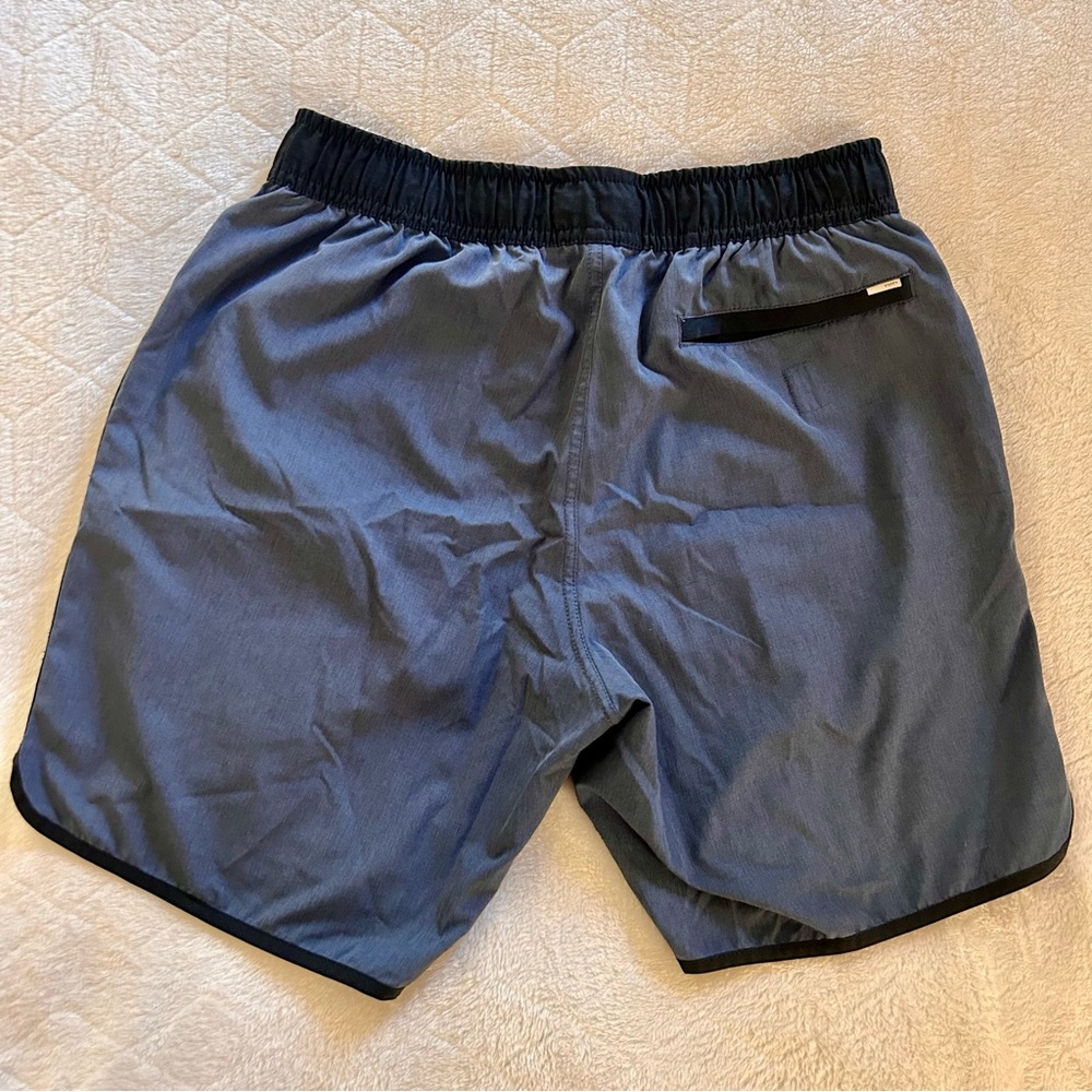 Vuori Mens Banks Short Azure Linen Texture Small - Picture 4 of 12